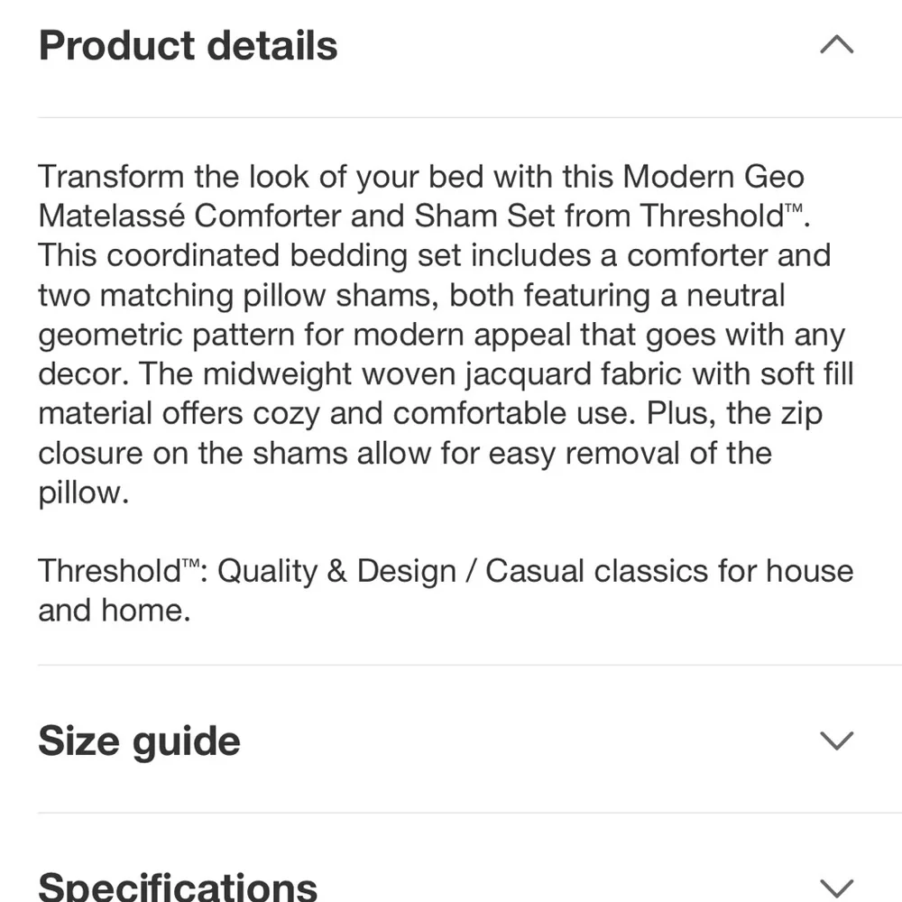 Threshold F/Q Beige Geo Matelasse Khaki/ Ivory Comforter Set